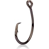 Mustad 39941NP Demon Offset Circle Hook, 2X Strong, Black Nickel BN