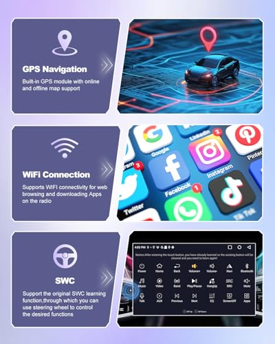 Car Radio for Audi A3 8P (2003-2012) S3 (2006-2012) RS3 (2011-2012) with CarPlay and Android Auto Wireless, Touchscreen 7 Inch with GPS, USB-C Bluetooth WiFi FM RDS DSP CANBus, HD Rear View Camera