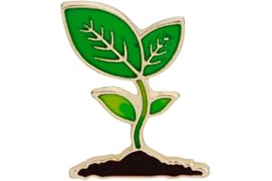 Holibanna Plant Brooch Pin Leaves Plant Bean Sprouts Enamel Brooch Collar Pin Cartoon Badge Brooch for Backpacks Clothes Bags Hat(Green)