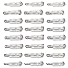 Beadaholique 24-Piece Bar Pin Back Glue On, 3/4-Inch, Silver Tone