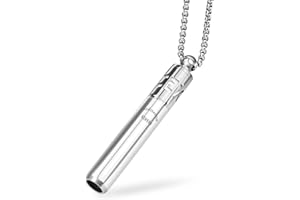 Milumber 528 Hz Breathing Necklace, Meditation Necklace, with Diffuser, Anxiety and Stress Relief Through Breath Frequency Sound Therapy and Aromatherapy, Silver