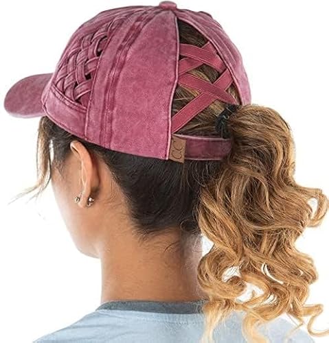 Funky Junque Ponytail Baseball Cap For Women – Adjustable, Cotton, Fits High Buns & Ponytails