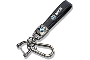 Longzheyu Genuine Leather Car Keychain for BMW 1 3 5 6 Series X1 X3 X5 X6 Z4 750li 328i 525i Key Ring for Men and Woean,Car Key Chain Accessories Family Present Black