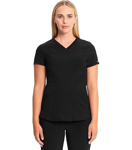 Amazon.com: Cherokee Infinity Womens Zip Front V-Neck Scrub Top, 4