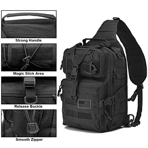 hopopower Tactical Sling Bag Pack Military Assault Rucksack Shoulder