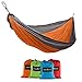 HŌMECO Double and Single Camping Hammock, Lightweight Nylon Parachute Travel Hammocks (Orange, Single)