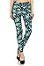 R621-OS Aqua Paisley Print Fashion Leggings