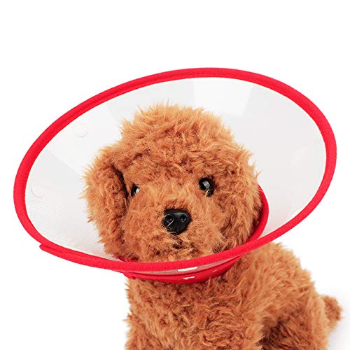 Xeminor Restoration Cone Collar for Dogs and Cats Clear Padded Protection Collar with Soft Edge Breathable - Thumbnail 4