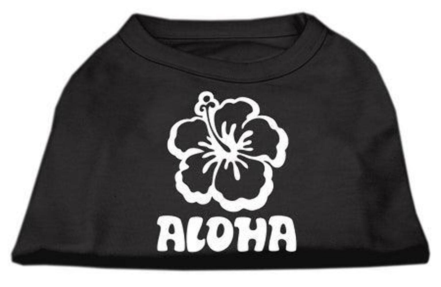 Mirage Aloha Flower Screen Print Shirt, Medium, Black