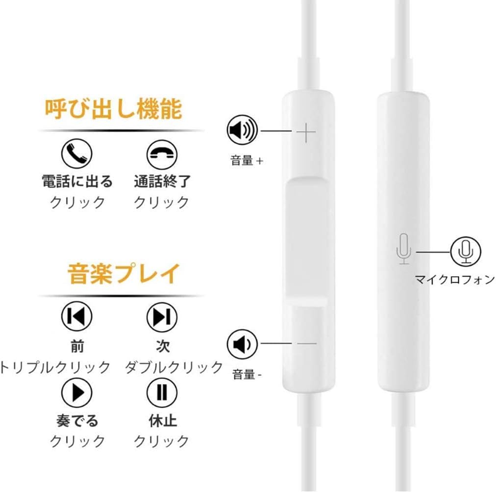 Amazon Co Jp Iphone イヤホン 新品 ヘッドホン アイフォン 新品 Ipod Iphone 用イヤホン Iphone イヤホン 新品 家電 カメラ