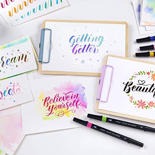 monami twin brush pen