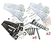 TV & Furniture Anti-Tip Straps - Anchors Any Flat Screen or Furniture, Extra Strong Hold - 6 Pack Black & White - Childproofing for Light & Heavy Furniture - Door Stopper Guard Included