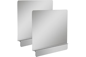 Zipcase 2 packs Stainless Steel 20-1/2" W x 18" H Universal Side Splash for Commercial Fryers fitting 0.5" - 1" Side, Pack of