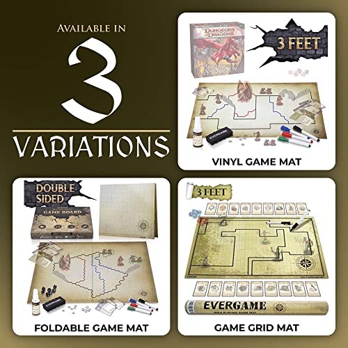 EVERGAME Reusable DND Mat for Usage with DND Map, DND Battle mat, 24" x ...