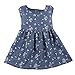 TIFENNY Spring Summer Kids Baby Girls Floral Sleeveless Princess Dress Vest Clothes (4T, Blue)