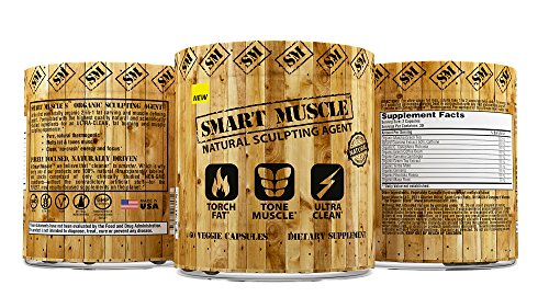 SMART MUSCLE - ORGANIC SCULPTING AGENT - Ultra Clean 2-in-1 Fat Burning + Muscle Toning Formula -100% Organic NON-GMO Ingredients - 60 Veggie Capsules SMART MUSCLE - ORGANIC SCULPTING AGENT - Ultra Clean 2-in-1 Fat Burning + Muscle Toning Formula -100% Organic NON-GMO Ingredients - 60 Veggie Capsules