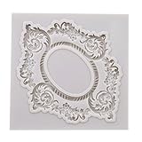 Rurah Photo Frame Fondant Mold Vintage Photo Frame Silicone Cake Mould DIY Mold Silicone Mould for Cake Decorating,2#