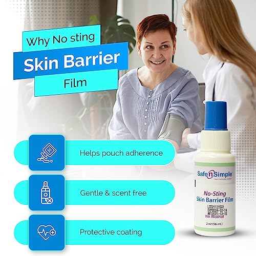 Safe n' Simple Skin Barrier Wipes with Alcohol 50 Individual 2x2