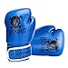 Dtown Kids Boxing Gloves 6oz Boys Gloves for Children Age 7 to 12 Years PU Leather Blue