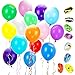 100 Pieces 12 inches Assorted Colors Latex Party Balloons with 10 Bonus Colorful Ribbons, for Birthday Party, Weddings, and any Events