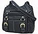 Roma Leathers Black Leather Pistol Concealment Shoulder Bag (Black)