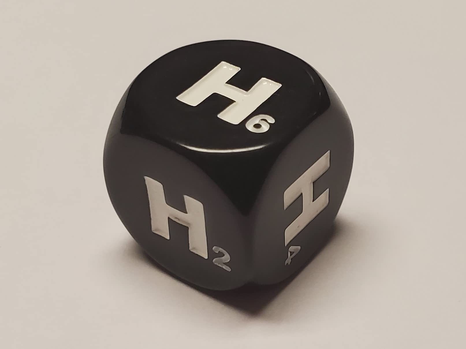 4X Heads & Tails 6 Sided Black Dice with Numbers/Great for Pokemon TCG! / 16mm d6