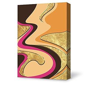 Canvas Wall Art for Living Room,Bedroom Home Decoration Gilding Abstract Artwork Ready to Hang - 12x18 inches