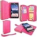 S6 Active Case, Galaxy S6 Active Case, Cellularvilla Wallet Bag Case, Pu Leather Flip [Card Slots] Case, [Zipper Wallet] [Magnetic Detachable] Back Cover for Samsung Galaxy S6 Active G890 (Pink)
