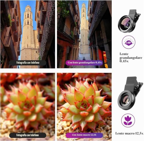APEXEL 2 in 1 Camera Lens 12.5X Macro Phone Lens 0.45×Wide Angle Lens for Samsung Galaxy S10