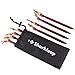 Sharkleap 7075 Aluminum Tent Stakes Lightweight Tent Pegs with Reflective Pull Cords (Pack of 8)