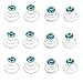 Newstarfactory Gorgeous Rhinestones Hair Spirals Clips Pack of One Dozen (Light Blue)