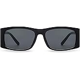 Appassal Retro Square Sunglasses for Women, Vintage Oversized 70s Fashion UV400 Wraparound Driving Glasses AP3714