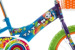titan girl's flower power bike