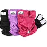 Pet Parents&reg; Washable Dog Diapers (3pack) + Extendrs&reg; of Durable Doggie Diapers, Premium Dog Diapers Female (X-Large, Princess)