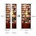 Fymural 3D Bookcase Door Wall Mural Wallpaper Stickers Vinyl Removable Decals for Home Decoration 30.3x78.7