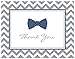MyExpression.com 50 Cnt Little Man Bow Tie Baby Shower Thank You Cards (Navy)
