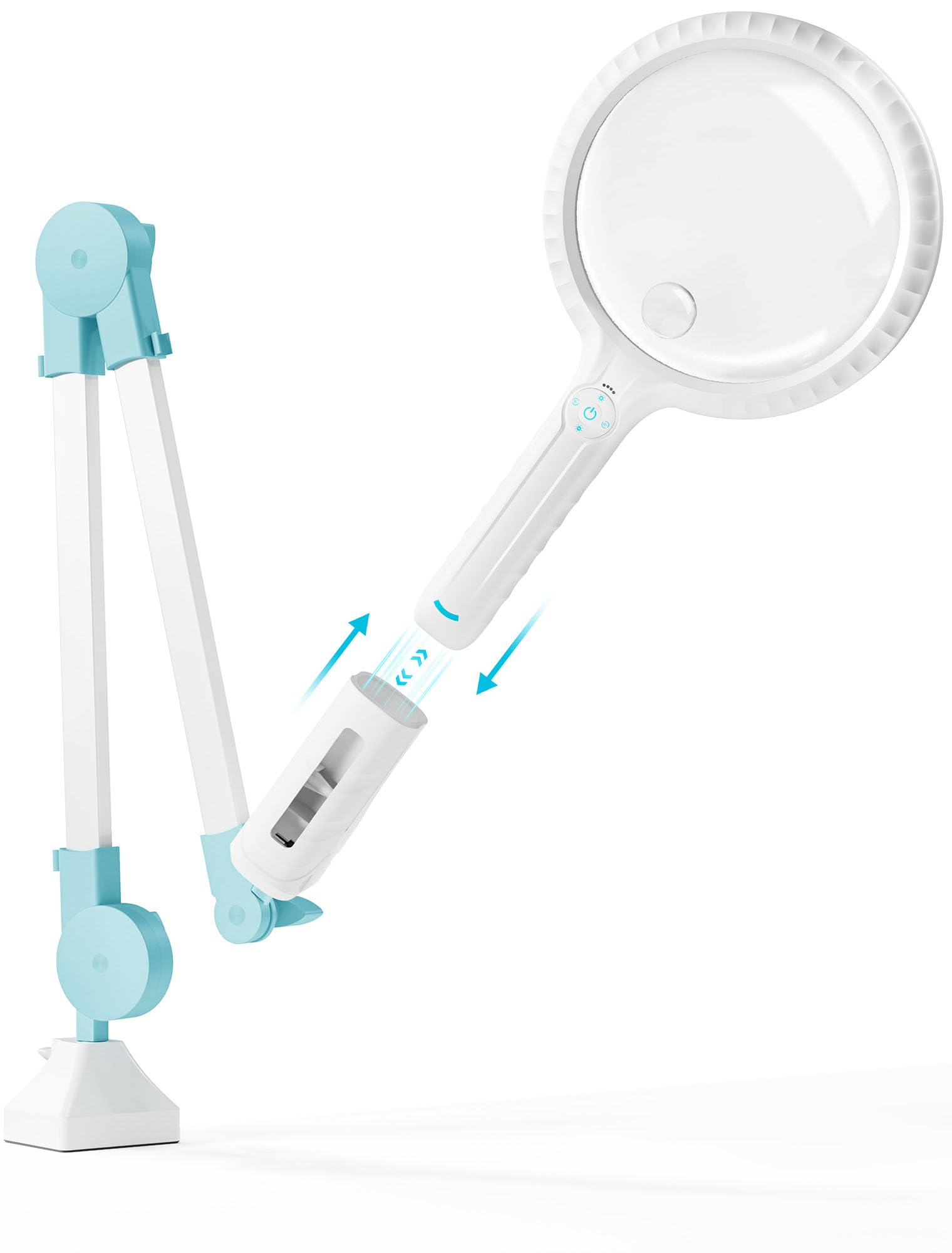 Photo 1 of *********READ CLERK NOTES*********
ARTDOT Detachable Magnifying Glass with Light & Stand for Close Work Large Lighted Magnifier Desk Lamp for Crafting, Puzzles, Diamond Painting, Miniature Painting, and Reading