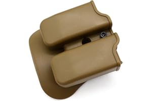 Tactical Pistol Double Magazine Pouch 9mm Mag Holder Carrier for Gl0ck 17 19,B-erett-a M9 92,9mm .40 Cal Airsoft Hunting Acce