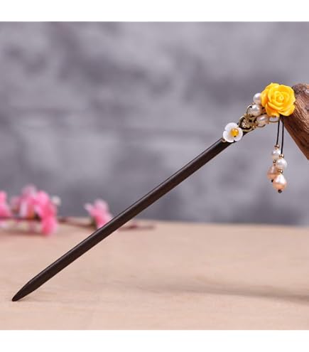 Amazon.com : Yuri Hairpin Hair Clasp Sticks Picks Pearl  display picture 3