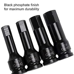 HELAKLS 1/2 Inch Drive Impact Hex Allen Bit Socket