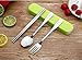 Creative Stainless Steel Chopsticks Spoon Fork Three Pieces Of Portable Set Of Tableware with Storage Box for Picnic/Home/School Lunch Box