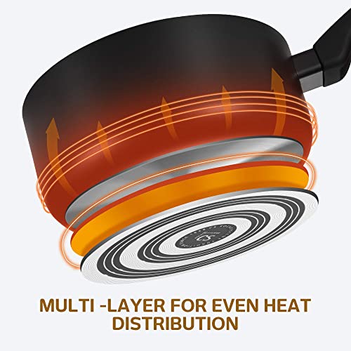 KOCH SYSTEME CS CSK Nonstick SaucepansPots&Pans Set with Lid,Kitchen