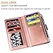 iPhone 8 Plus Case,iPhone 7 Plus Case,Dailylux iPhone 7 Plus Wallet Case Premium PU Leather+TPU inner shell Flip Case With 9 Card Slot Cover for iphone 8 Plus/7 Plus 5.5 inch-Bling Rose Gold