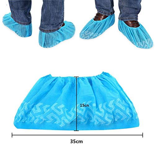 OmkuwlQ 100PCS Disposable Boot Shoes Covers Non-Slip Durable for Indoor Protect Home Floors Outdoors - Thumbnail 7