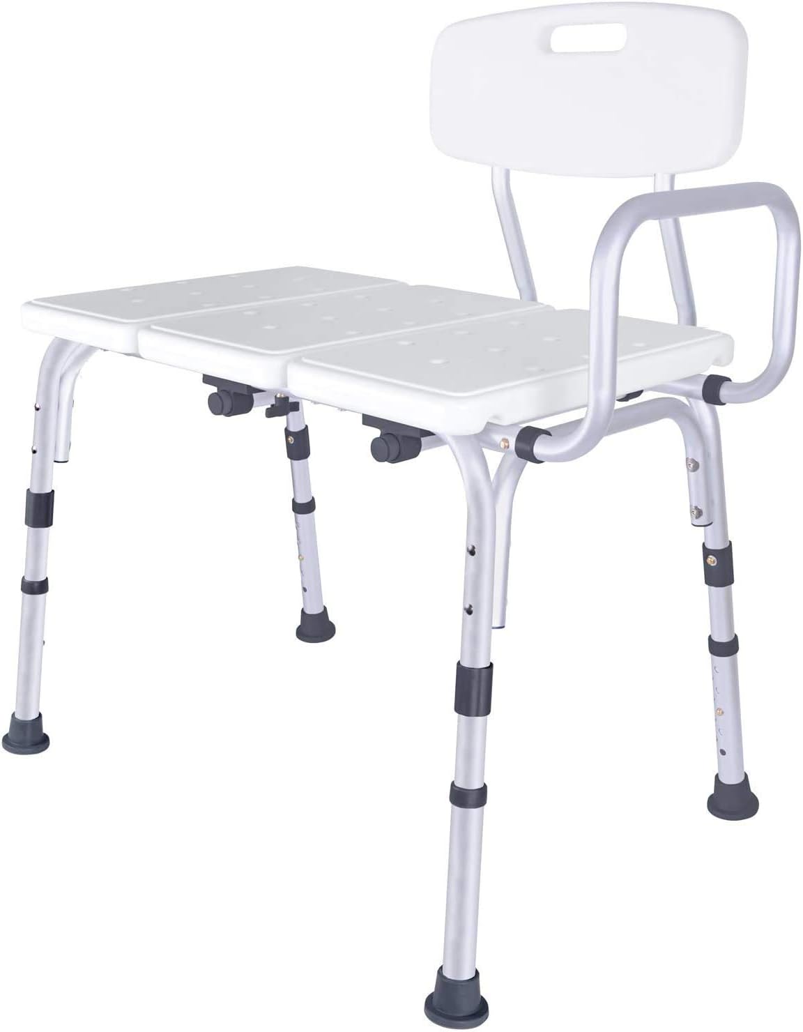 Vaunn Medical Bathroom Safety Bundle - Adjustable Bathtub Safety Grab Bar Rail and Shower Transfer Bench: Health & Personal Care
