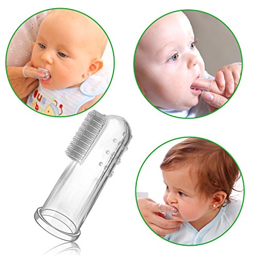 image for Bransio Baby Toothbrush, 3 pcs Food Grade Silicone Double-sided Oral M