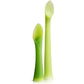 Olababy Baby and Children's Spoon (Training, Set of 2) - Flexible Learning Spoon for Complementary Foods Introduction | Soft, Flexible Silicone BPA-Free