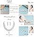 Miraculous Garden Luxury Silver Plated Rhinestone Faux Pearl Necklace Earrings Jewelry Sets for Wedding Bridal Party