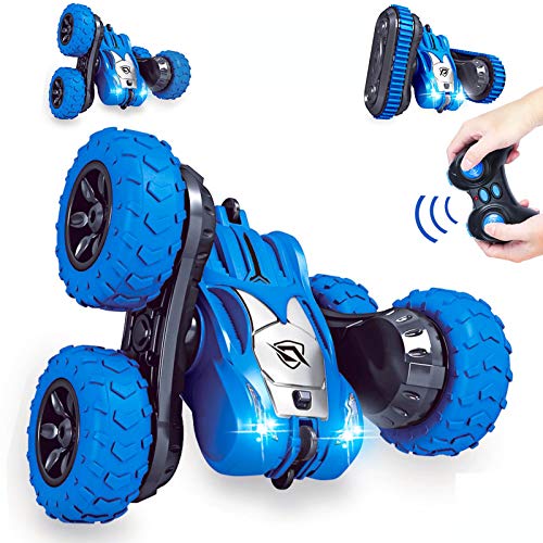 SZJJX-Remote-Control-Car-2-in-1-Tire-Switching-RC-Stunt-Cars-4WD-24Ghz-Double-Sided-Rotating-Vehicles-360-Flips-Kids-Toy-Trucks-with-Headlights-for-Boys-4-7-8-12