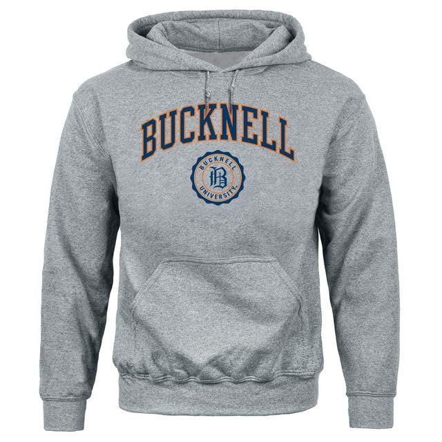Barnesmith Bucknell University BU Bison Hooded Sweatshirt, Heritage, Charcoal Grey, Small Image
